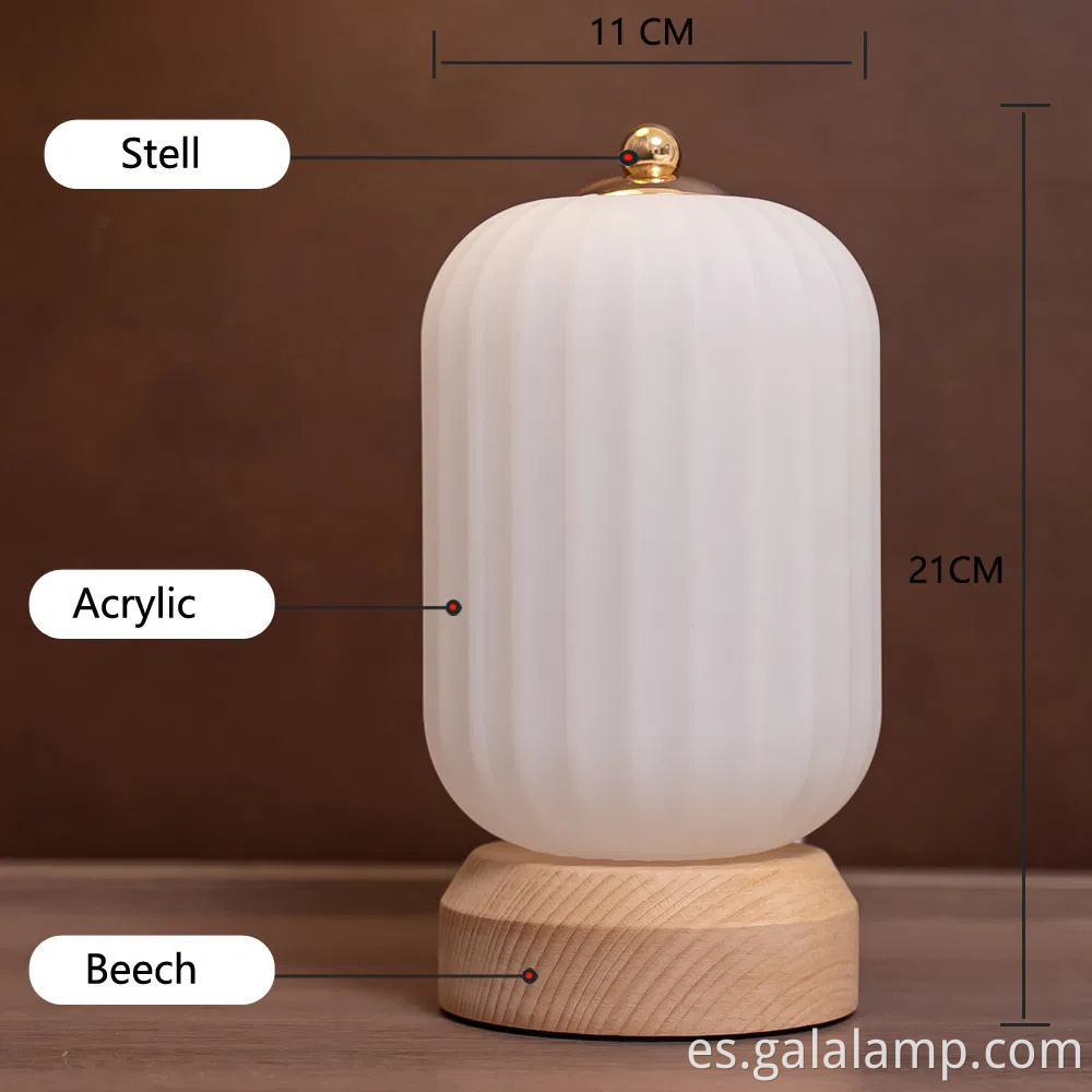 Luz de mesa de linterna elegante para el diseño del hogar contemporáneo